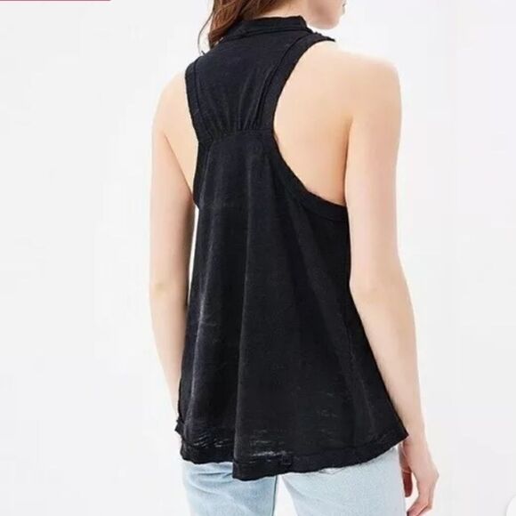 Free People We the Free Brisbane Tank Black NWOT - Picture 3 of 14